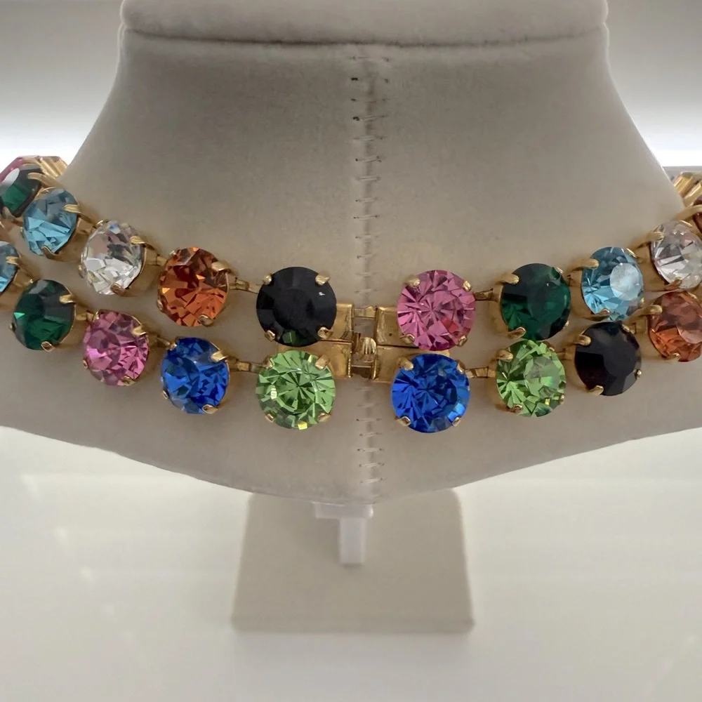 SWAROVSKI - Multicolor Crystal - Multi strand Necklace - Picture 4 of 10